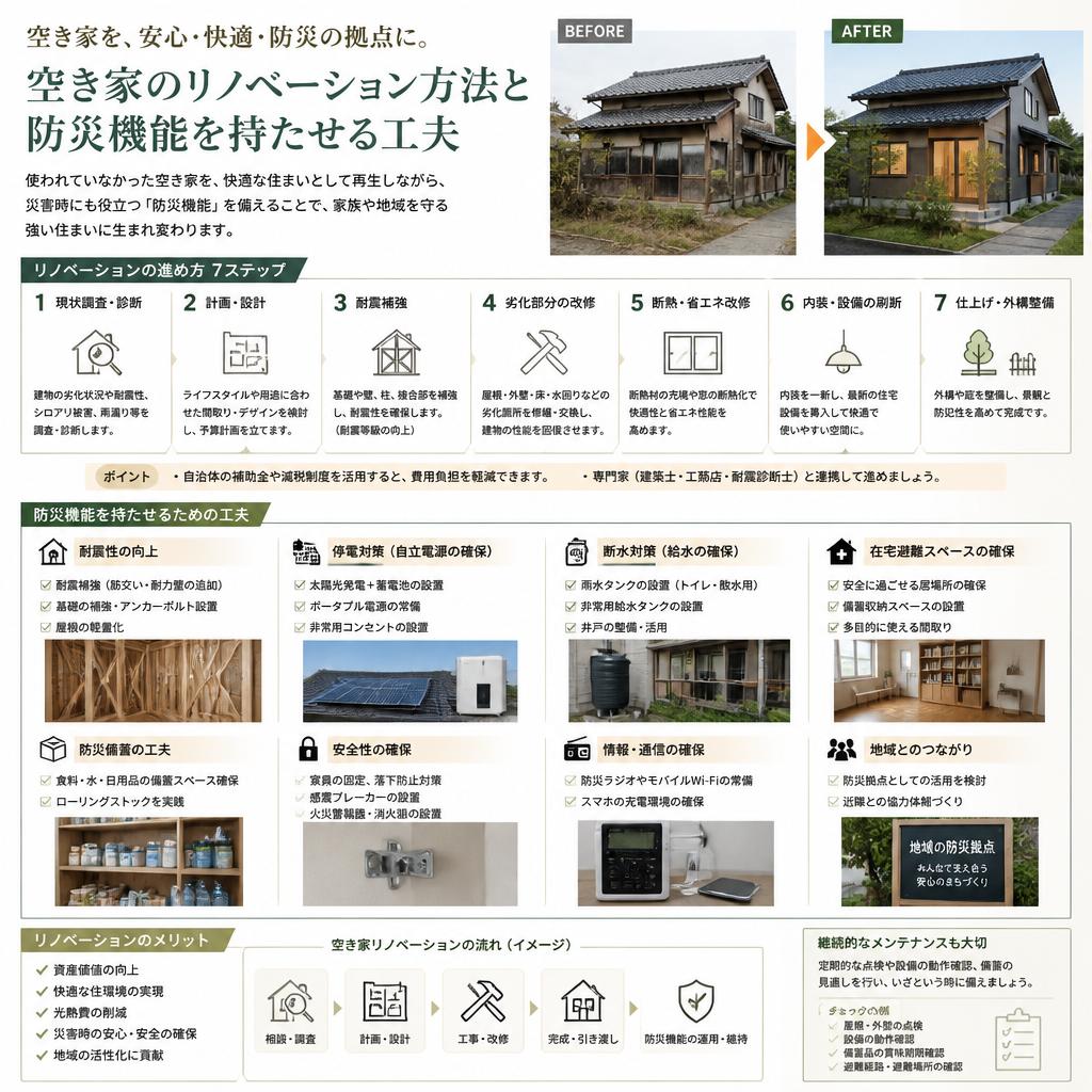 2. 空き家を防災拠点にするためのリノベーション