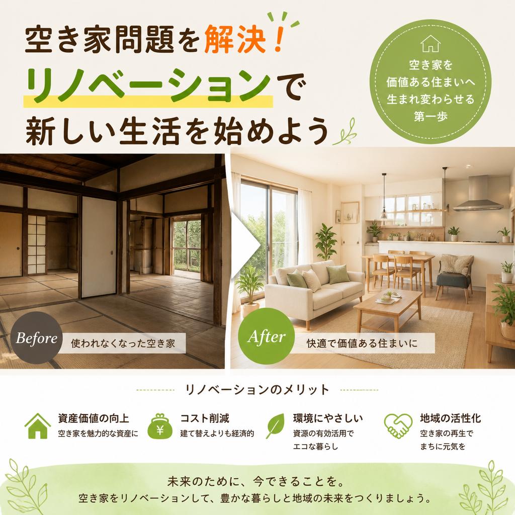 空き家問題を解決！リノベーションで新しい生活を始めよう