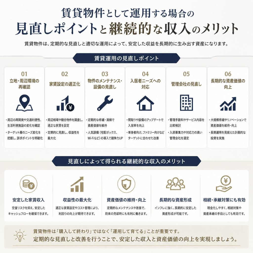 賃貸物件の見直しで継続的な収入を