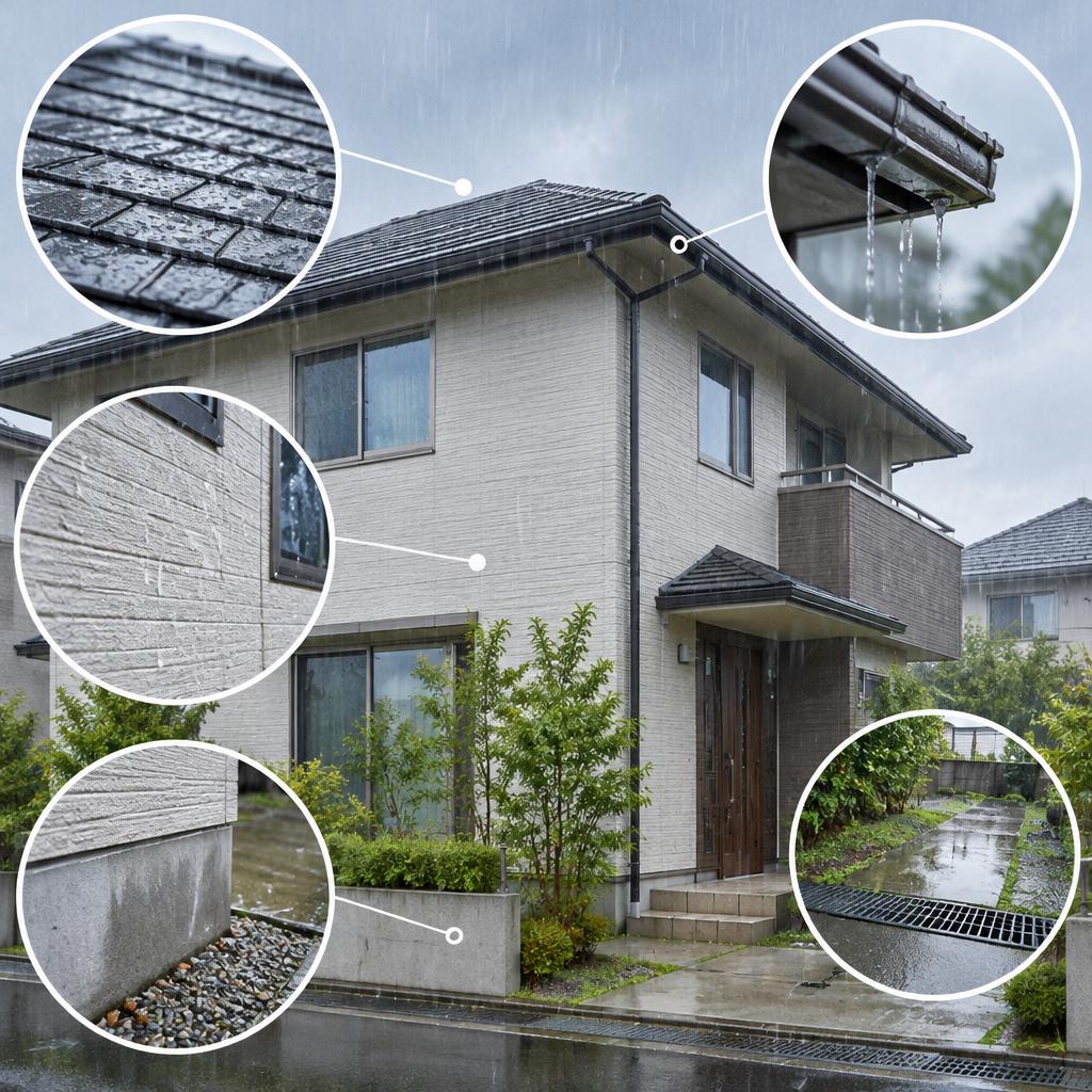 見過ごせない雨のサイン。現地確認で状態を把握