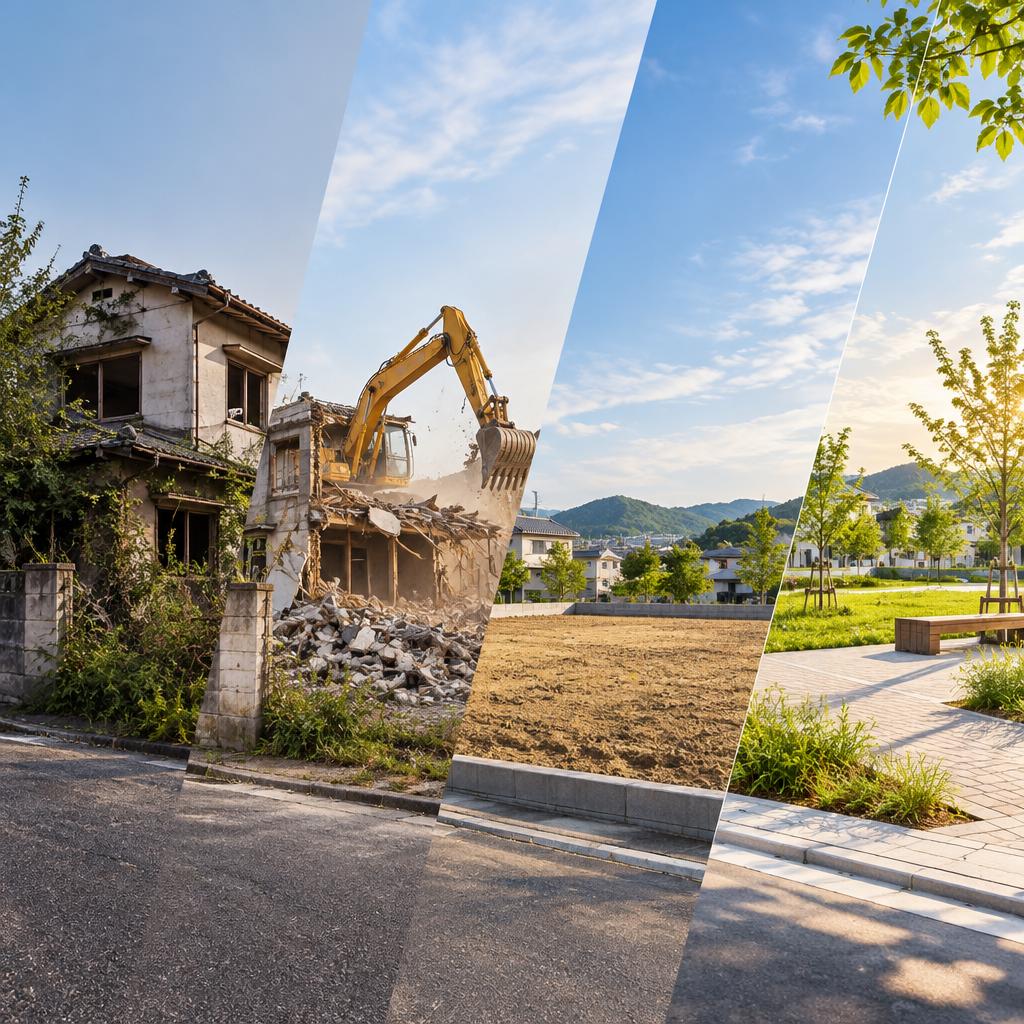 放置された空き家を、地域を動かす資産へ。解体から土地活用まで、未来につながる一歩を。